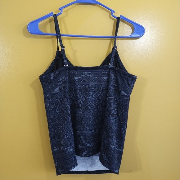 Lands' End Gray/Black Tankini Size 10 - Picture 2 of 6